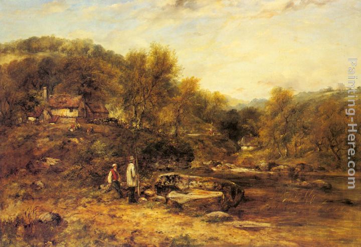 Anglers by a Stream